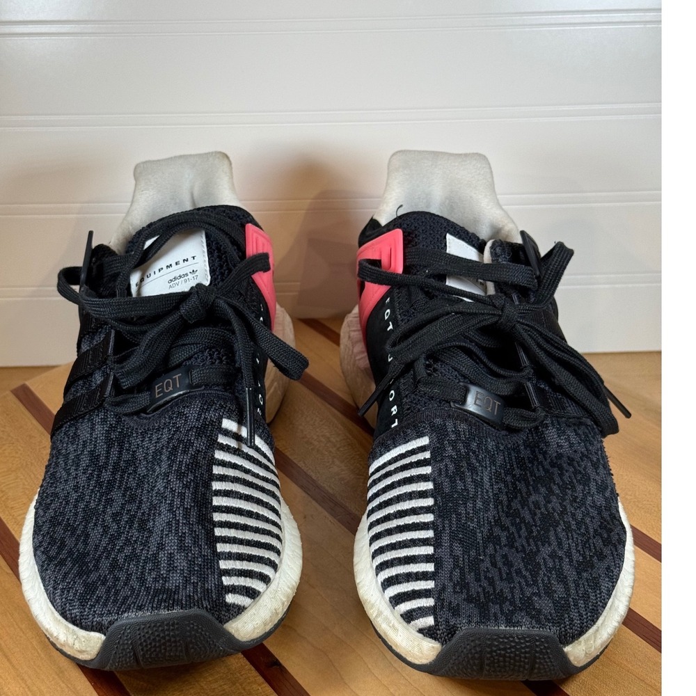Adidas EQT Support 93/17 Mens Black Turbo Pink Boost Sneakers BB1234 Size 12